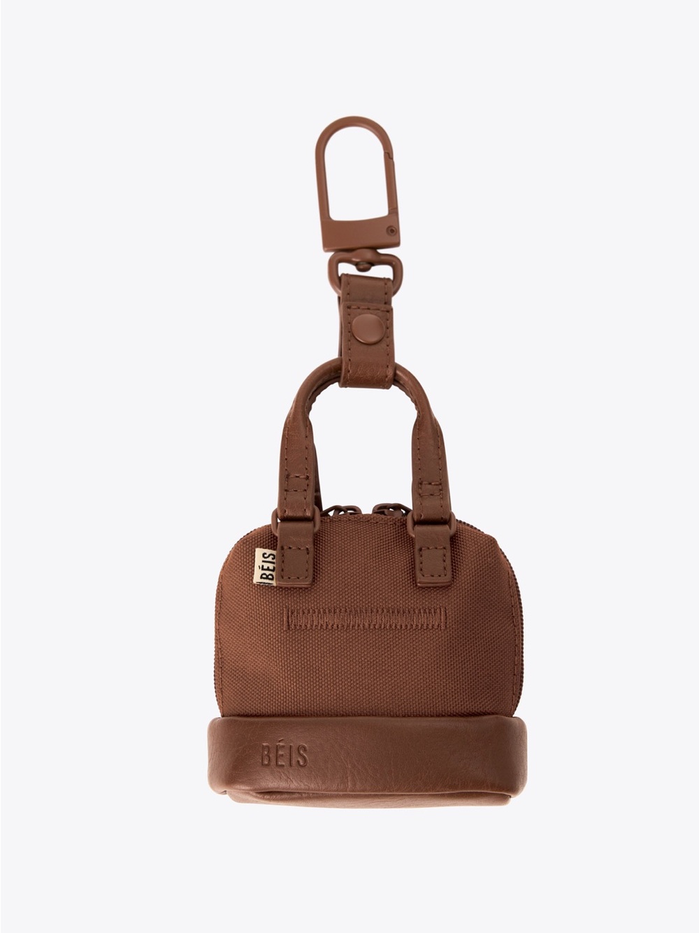 BÉIS The Micro Weekender Charm in Maple Brown